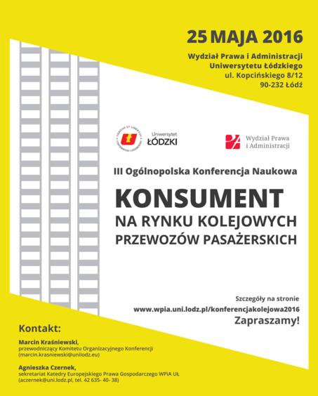 III Ogólnopolska Konferencja Naukowa "Konsument na rynku kolejowych przewozów pasażerskich" 1 24669 2a3b73f6f1fa02b36b57679e86027f4a