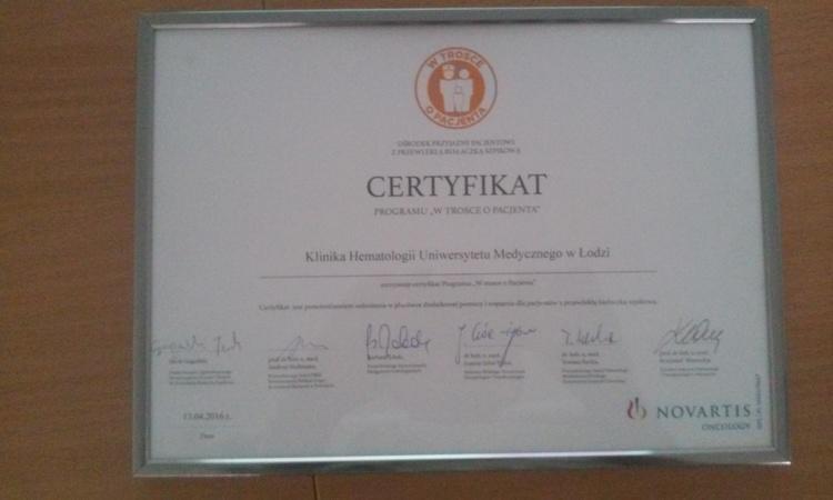 Wyróżnienie dla Kliniki Hematologii w szpitalu im Kopernika 2 26284 7af5655f5ea26d7ee767d23f8034053f
