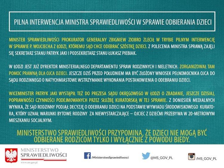 Sąd chciał odebrać ojcu sześcioro dzieci. Ministerstwo: "Nie pozwolimy na to" 13 28644 6bcde9b11a4b3ee9942ccfb73b7791cc