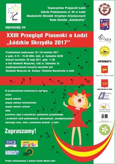 XXIII PRZEGLĄD PIOSENKI O ŁODZI „ŁÓDZKIE SKRZYDŁA 2017” 1 34986 87f98d2db3d62028cb31c871b61ba202