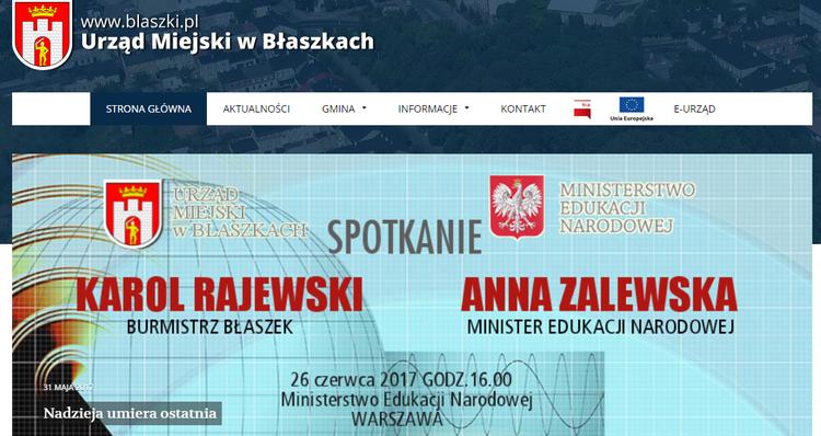 W Warszawie o błaszkowskiej oświacie. Spotkanie burmistrza z minister edukacji 1 36655 7b38aa43b606245458b804d833de2985