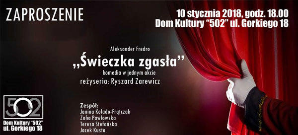 Spektakl "Świeczka zgasła" w Domu Kultury "502" 1 41351 e1d7e79571d8c4b32110338096d20709
