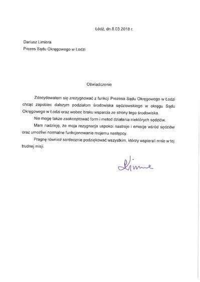 Prezes Sądu Okręgowego w Łodzi rezygnuje 2 42770 430ed2beb9650b85e7a2199ef7f44e55