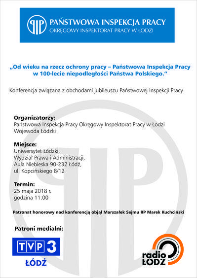 "Od wieku na rzecz ochrony pracy Państwowa Inspekcja Pracy w 100 - lecie niepodległości Państwa Polskiego". 1 44528 7bdc425a3a93ae0c612d992d9056df70