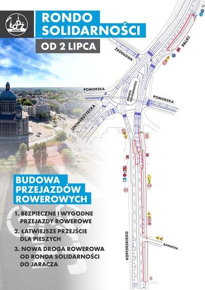 Utrudnienia na Rondzie Solidarności w Łodzi. Powstanie specjalne tzw. rondo rowerowe 2 45413 8c87e08466898d0b8ac34b0b9d370dee