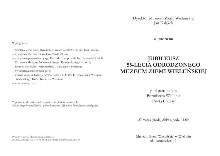 Jubileusz 55-lecia odrodzonego Muzeum Ziemi Wieluńskiej 2 51507 dd9a0adf4aa7cae9eb5cb04fd63e1cb5