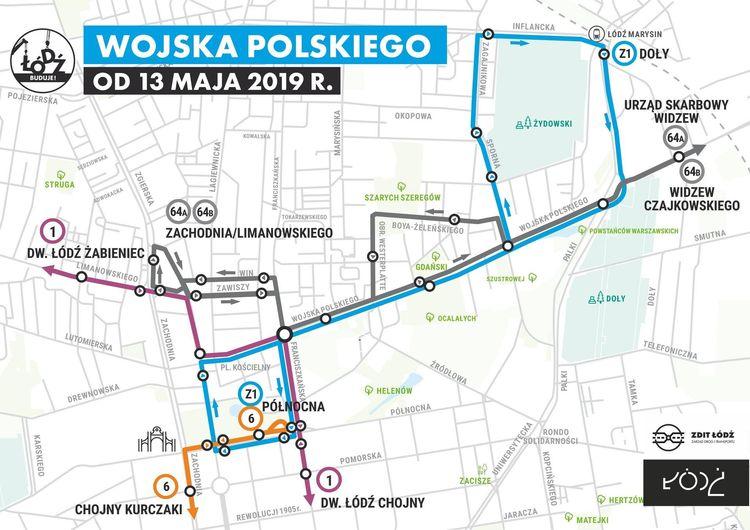 Remont torowiska na Wojska Polskiego. Tramwaje nie kursują na Doły 5 52806 128fbf9147af49505e41eeae6435b1ff