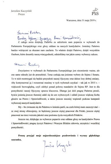 Prezes Kaczyński podziękował wyborcom za oddane na PiS głosy 2 53466 f89979d82fd29aa526a8eacfaa3e803d