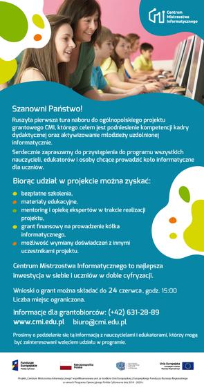 Centrum Mistrzostwa Informatycznego - ostatni dzwonek, przy przystąpić do projektu 2 53772 e8865f1df414535d77d28e63ecc2a207
