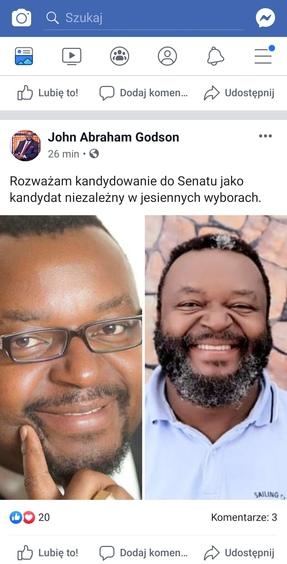John Godson wystartuje do Senatu? 2 54786 a3e8a0c36d4f0c5466e6a2d7a0c079cd
