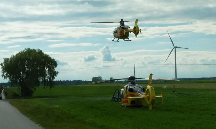 Wypadek przy pracy w Piotrowie. Dwaj mężczyźni spadli z balkonu podczas montażu rolet 1 70217 4a769112bd21e5a34c4c2c1a24b3279a