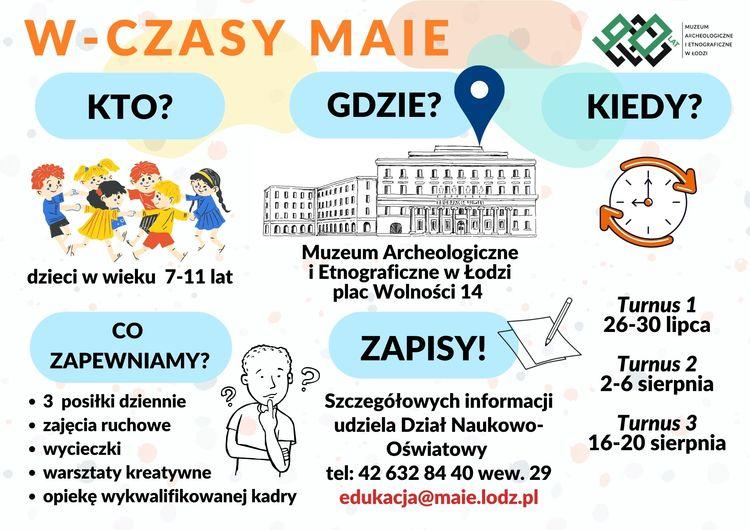„W-czasy z MAiE" - letnie półkolonie dla dzieci 1 71387 af2ab6f26820bf2c57647bc9fb75d309
