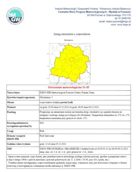 Uwaga kierowcy! Ślisko na drogach - IMGW wydało ostrzeżenie dla Łodzi 1 75166 9a6da76da3ca04b69592c4c682f19efa