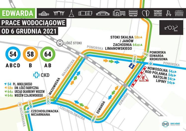 Roboty wodociągowe na ul. Edwarda w Łodzi. Sprawdź zmiany w organizacji ruchu 1 75175 1b1a7115da614cf20346c6f4c004b878