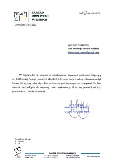 Łódź: poprawki na Traktorowej. W sobotę możliwe utrudnienia w ruchu 5 79645 4a828aa03376901873e4e07427f3cf68