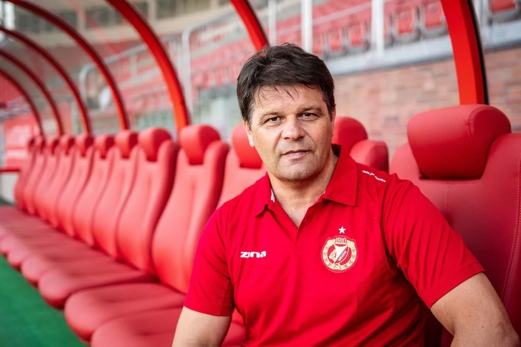 Nowy trener Widzewa Łódź poprowadził pierwszy trening  [ZDJĘCIA]