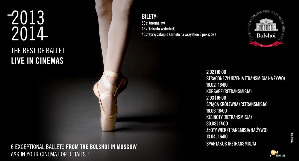 Inauguracja cyklu „Bolshoi Ballet Live” w Kinie 3D Wytwórnia [teatr]