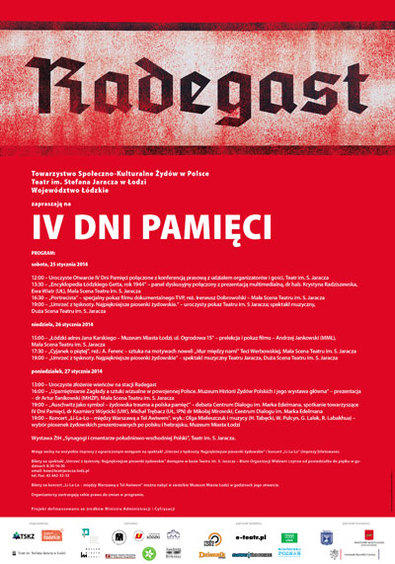 Łódź pamięta o Ofiarach Holocaustu 1 dni pamieci 2014 m