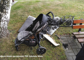 Zduńska Wola: Nastolatkowie podpalili 2 dziecięce wózki na osiedlu Południe