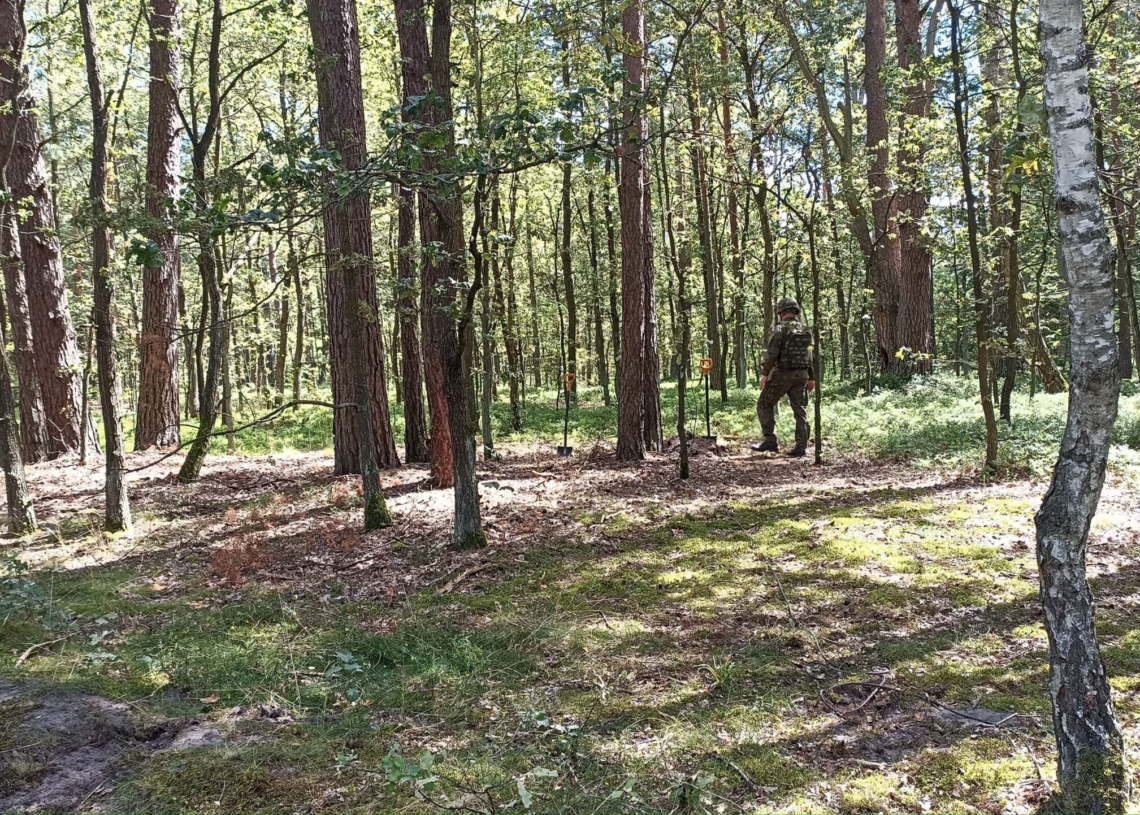 Bomba zapalająca znaleziona w lesie