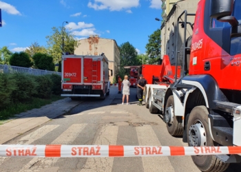 Zawalenie kamienicy na Głowackiego w Łodzi. Na miejscu 13 zastępów straży