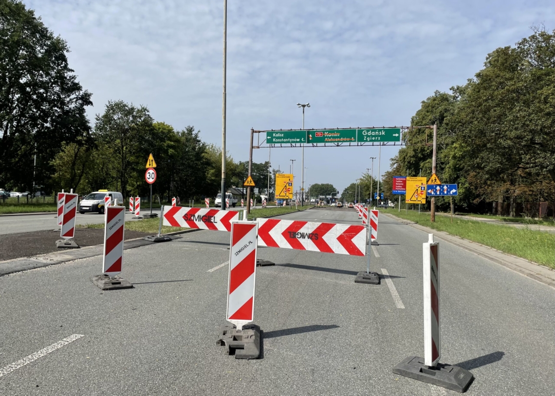 Remont skrzyżowania Szczecińskiej i Aleksandrowskiej
