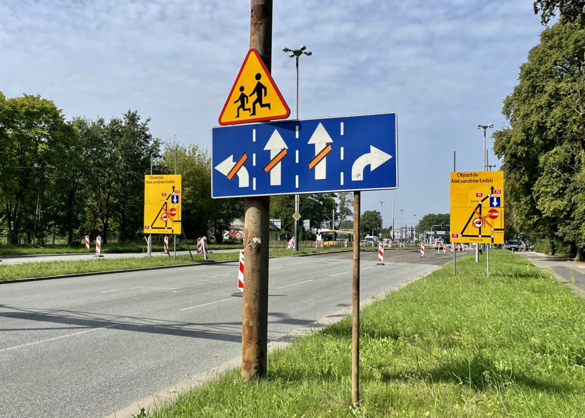 Remont skrzyżowania Szczecińskiej i Aleksandrowskiej