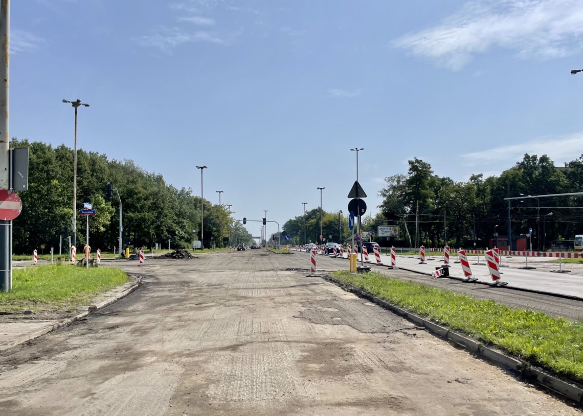 Remont skrzyżowania Szczecińskiej i Aleksandrowskiej