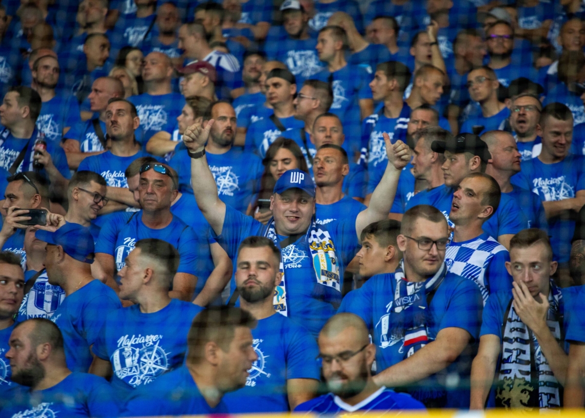 Kibice na meczu Widzew - Wisła P.