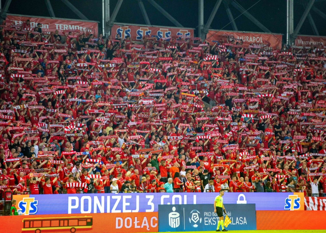 Kibice na meczu Widzew - Wisła P.