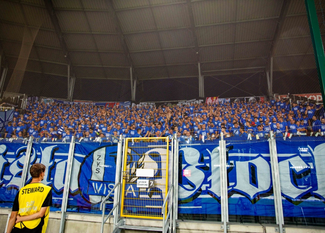 Kibice na meczu Widzew - Wisła P.