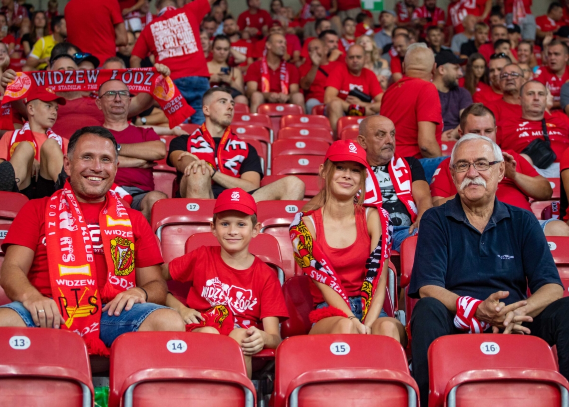 Kibice na meczu Widzew - Wisła P.