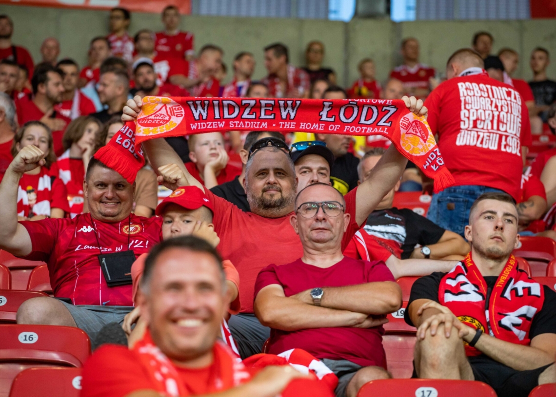 Kibice na meczu Widzew - Wisła P.