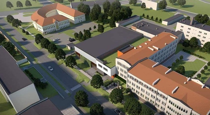 Budowa hali sportowej w Łowiczu z problemami. Brakuje 4 milionów złotych 1 Budowa hali sportowej w Łowiczu (wizualizacja)