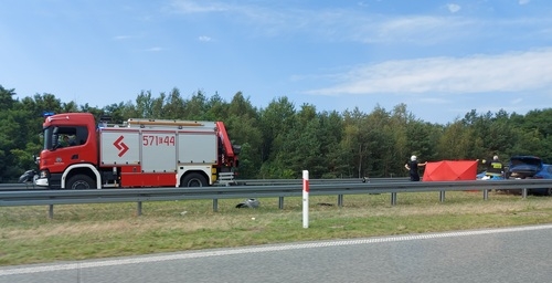 Wypadek śmiertelny na s8 koło Zduńskiej Woli