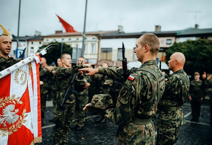 Przysięga żołnierzy 9. Łódzkiej Brygady Obrony Terytorialnej