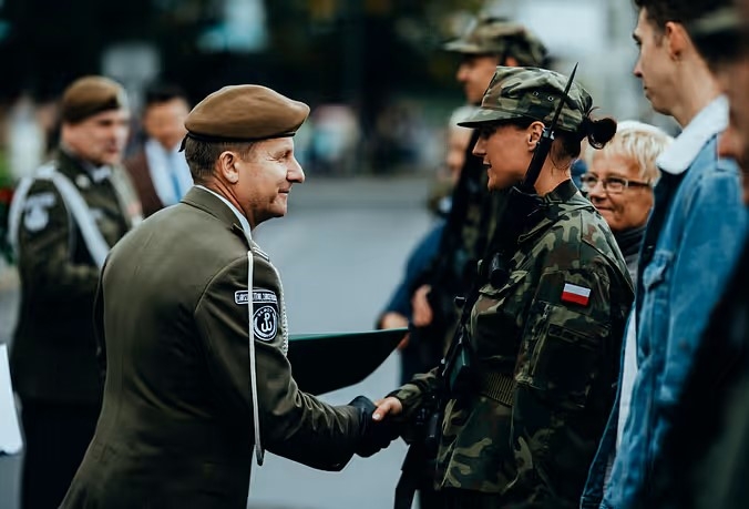 Przysięga żołnierzy 9. Łódzkiej Brygady Obrony Terytorialnej