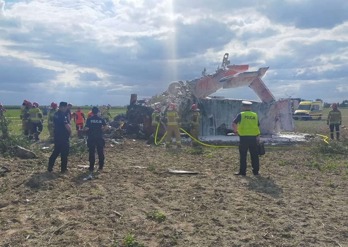 Tragiczny wypadek samolotu pod Piotrkowem