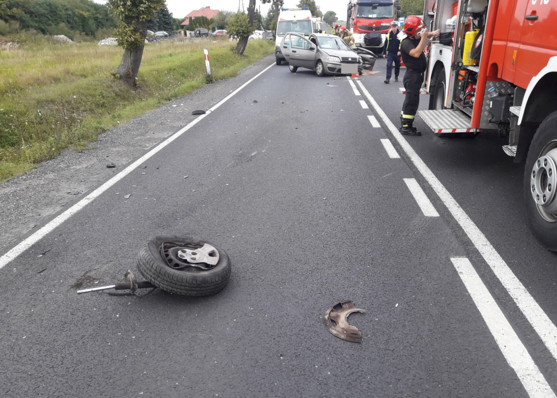Wypadek na DK91 w Longinówce