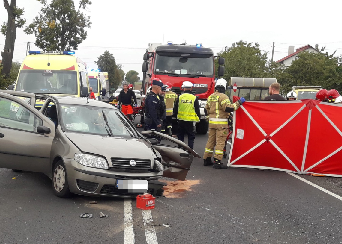 Wypadek na DK91 w Longinówce