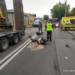 Wypadek w Aleksandrowie Łódzkim. Skuter zderzył się z ciągnikiem 1 Wypadek w Aleksandrowie Łódzkim