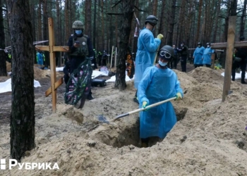 208. dzień rosyjskiej inwazji na Ukrainę. Ekshumacja zwłok w Izium