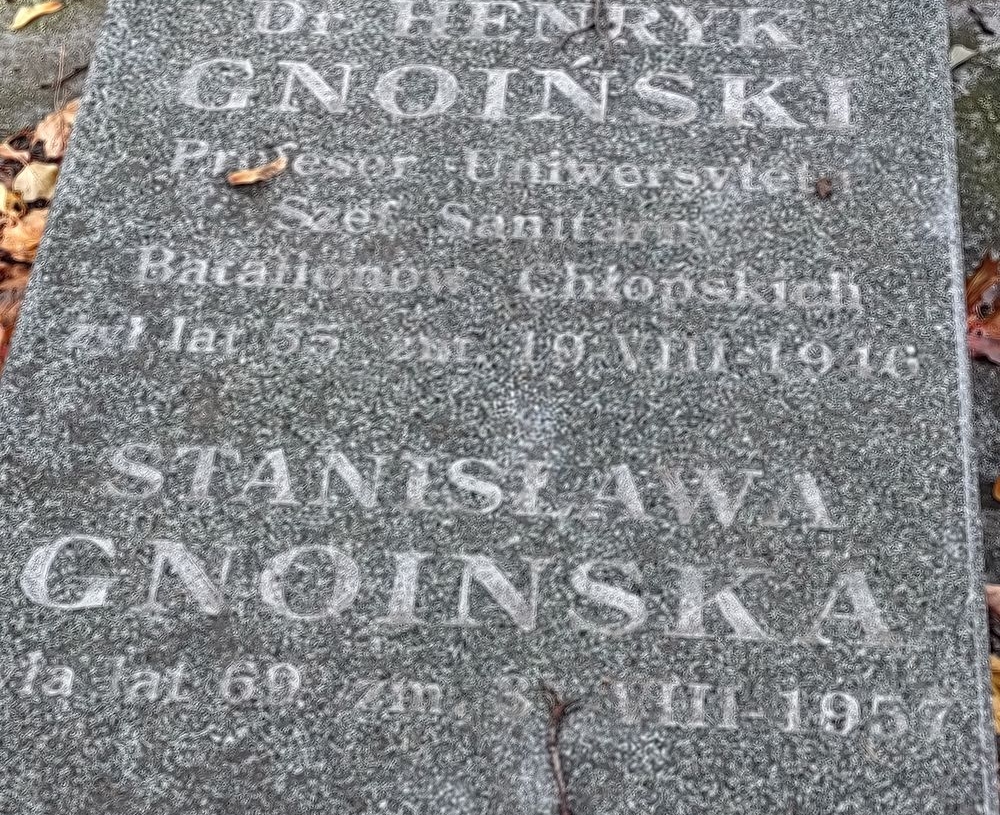 Grób prof. Henryka Gnoińskiego jest na piotrkowskich Powązkach