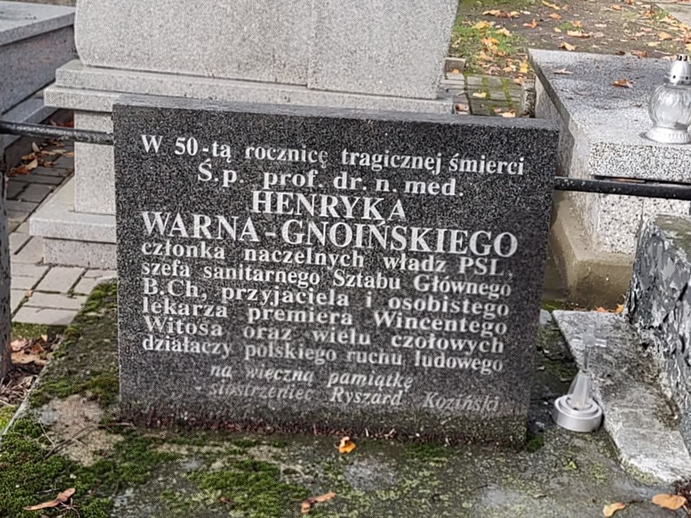 Grób prof. Henryka Gnoińskiego jest na piotrkowskich Powązkach