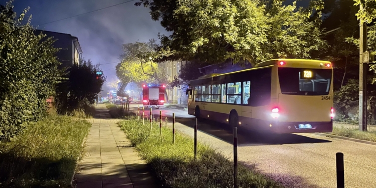 Pożar na ul. Złotno