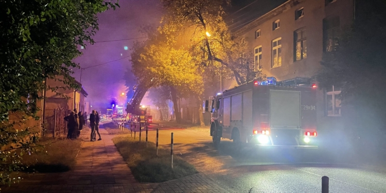 Pożar na ul. Złotno