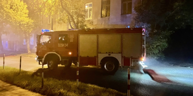 Pożar na ul. Złotno