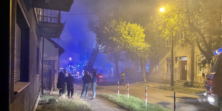 Pożar na ul. Złotno