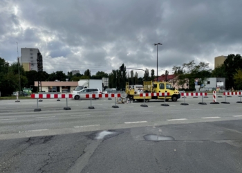Remont sygnalizacji na skrzyżowaniu Aleksandrowskiej i Szparagowej