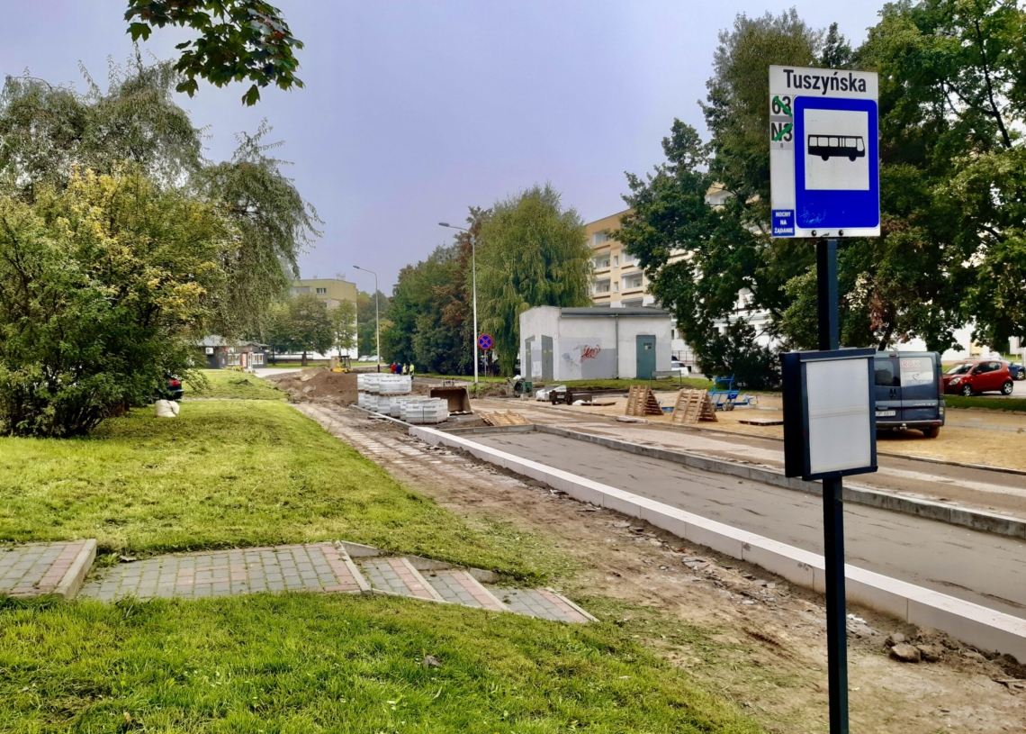 Kosynierów Gdyńskich z nowa nawierzchnią w przeciwieństwie do Strażackiej